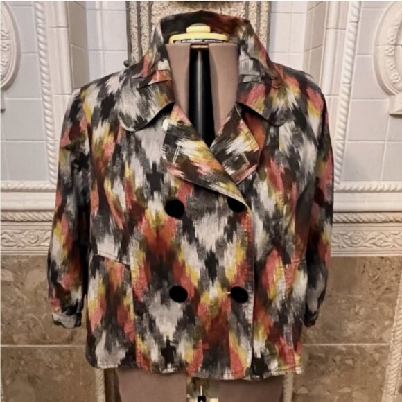 Mix Nouveau. Size 2X. Shacket. Double breasted. Cotton. B26 - Picture 3 of 8